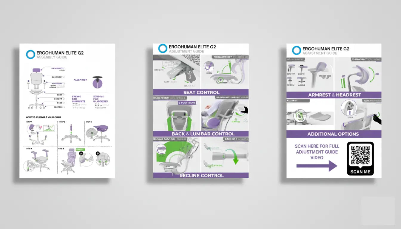 Download our comprehensive Enjoy, Mirus, and Ergohuman Elite G2 user manuals for step-by-step assembly instructions and expert tips on adjusting your chair for maximum ergonomic support