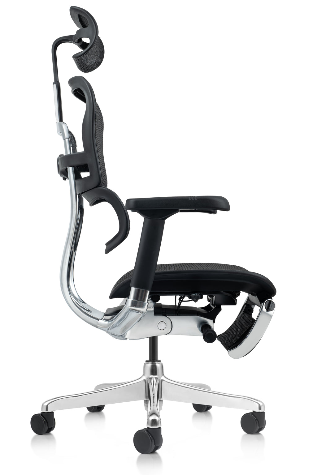 Master your comfort instantly with the Ergohuman Elite G2’s patented Single Lever Control, adjusting seat height, depth, and recline lock with one simple, intuitive motion