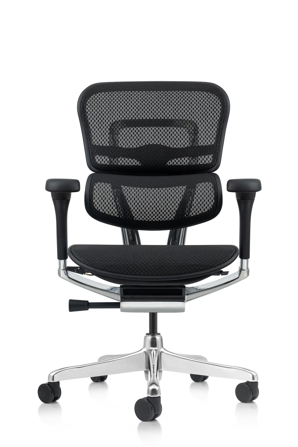 Maximize your agility with the Ergohuman Elite G2 Mid-Back, a sleek headrest-free task chair perfect for active professionals who need unobstructed upper-body mobility