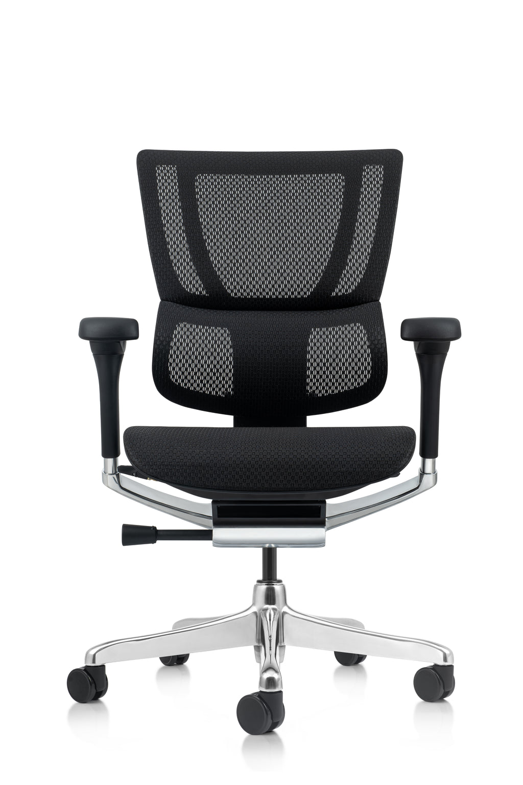 Maximize your agility with the Mirus Elite G2 Mid-Back, a headrest-free ergonomic chair designed for active sitters who need unrestricted upper-body movement